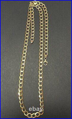 9ct Gold 24 Inch Link Curb Chain Hallmarked