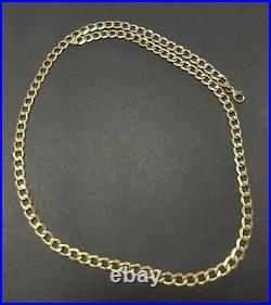 9ct Gold 24 Inch Link Curb Chain Hallmarked