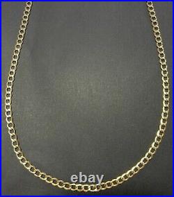 9ct Gold 24 Inch Link Curb Chain Hallmarked