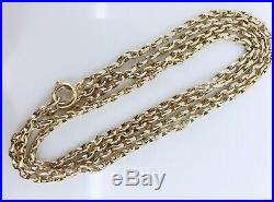 9ct Gold 29.5 Victorian Guard Muff Belcher Chain Necklace Super Condition NICE1