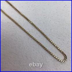 9ct Gold 375 Necklace Box Chain Scrap Ladies Mens 5g Grams 40cm 3mm Carat