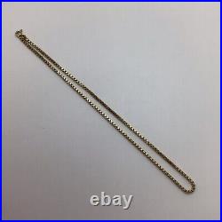9ct Gold 375 Necklace Box Chain Scrap Ladies Mens 5g Grams 40cm 3mm Carat