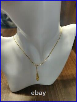 9ct Gold Ball Dangle Necklace (New)