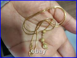 9ct Gold Ball Dangle Necklace (New)