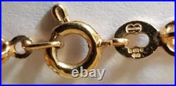 9ct Gold Barley Twist Chain Solid Open Link Necklace, Hallmarked 18'