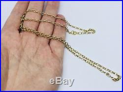 9ct Gold Belcher Chain Necklace, 22 inch, 6.0 grams
