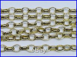 9ct Gold Belcher Chain Necklace, 22 inch, 6.0 grams