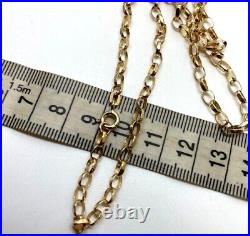 9ct Gold Belcher Link Chain Necklace 9ct Yellow Gold Hallmarked 18 inch 3.3mm