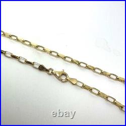 9ct Gold Belcher Link Chain Necklace 9ct Yellow Gold Hallmarked 20 Inch 3mm Link