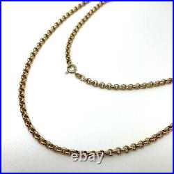 9ct Gold Belcher Link Chain Necklace 9ct Yellow Gold Hallmarked 21 Inch 4mm Link