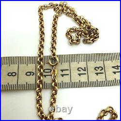 9ct Gold Belcher Link Chain Necklace 9ct Yellow Gold Hallmarked 21 Inch 4mm Link