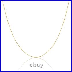 9ct Gold Box Chain 16 22 Inches