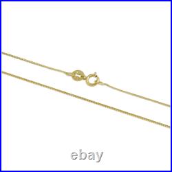 9ct Gold Box Chain 16 22 Inches