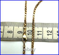 9ct Gold Box Link Chain 9ct Yellow Gold Hallmarked 25 inch 2mm Chain Necklace