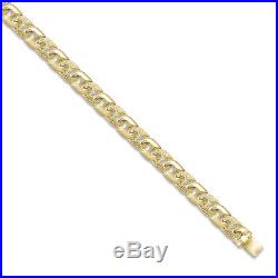 9ct Gold Cast Engraved & Polished Anchor Chain 26 inch