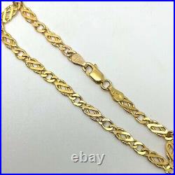 9ct Gold Celtic Twist Bracelet 9k Yellow Gold Hallmarked Knot Style Links 18cm