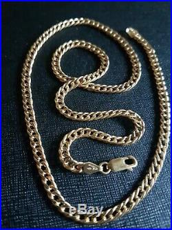 9ct Gold Chain. 20inch. 6grams. Smooth and silky feel. Wide linked chain
