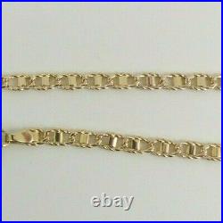 9ct Gold Chain Curb & Bar Solid Link Hallmarked 10.5grams 18.'' with gift box