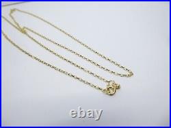 9ct Gold Chain Faceted Belcher Yello Gold Hallmarked 24'' 2.3grams Gift Box