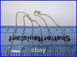 9ct Gold Chain Faceted Belcher Yello Gold Hallmarked 24'' 2.3grams Gift Box
