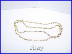 9ct Gold Chain Figaro Link Hallmarked 2.9 grams 17 1/2 Gift Box