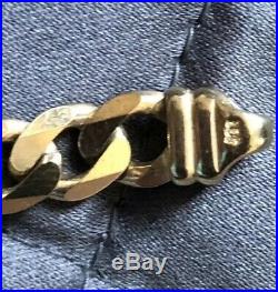 9ct Gold Chain Flat Curb Necklace Mens/Ladies Solid 375 Heavy Chunky 43. G 22