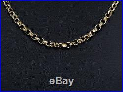 9ct Gold Chain, Hallmarked Heavy Gold Belcher Chain, Length 20.25 Inches