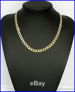 9ct Gold Chain, Hallmarked Heavy Gold Curb Chain, 20 Inch