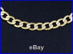 9ct Gold Chain, Hallmarked Heavy Gold Curb Chain, 20 Inch