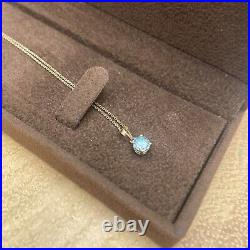 9ct Gold Chain Necklace 18 Inches With Topaz & Box