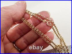 9ct Gold Chain Round Belcher Link Hallmarked 18'' 2.2 grams with Gift Box