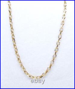 9ct Gold Chain Round Belcher Link Yellow Gold Hallmarked 18'' 3.5 grams Gift Box