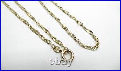 9ct Gold Chain Twisted Curb Link Hallmarked 3.7 grams 20'' gift box