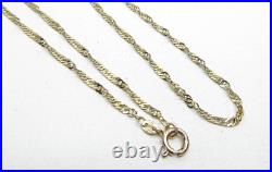 9ct Gold Chain Twisted Curb Link Hallmarked 3.7 grams 20'' gift box