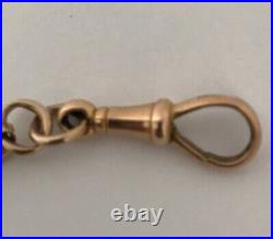 9ct Gold Chain with Dog lock Albion Chain Company Antique 40cms