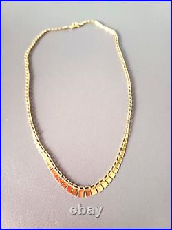 9ct Gold Cleopatra Vintage Graduated Link Necklace-beautiful