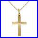 9ct Gold Cross Pendant Necklace With 18 Gold Chain and jewellery gift box