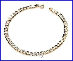 9ct Gold Curb Bracelet 7.5 inch 3MM Width Solid 9K Gold