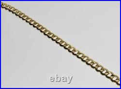 9ct Gold Curb Bracelet 7.5 inch 3MM Width Solid 9K Gold