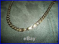 9ct Gold Curb Chain 20 Solid Yellow Gold Mens or Ladies Hallmarked 375