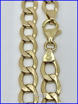 9ct Gold Curb Chain 22 Inches