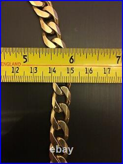9ct Gold Curb Chain 22inchs Weight 103grams