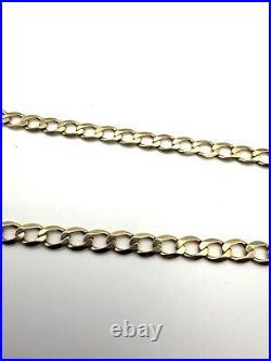 9ct Gold Curb Chain 9K Gold 20 Inch Mens Curb Chain 4mm Heavy Gents Curb Chain