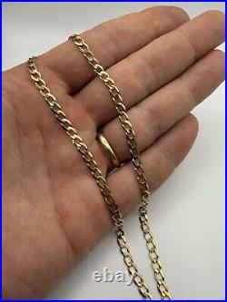 9ct Gold Curb Chain 9K Gold 20 Inch Mens Curb Chain 4mm Heavy Gents Curb Chain