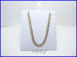 9ct Gold Curb Chain Double Link Hallmarked 3 grams 18'' with gift box