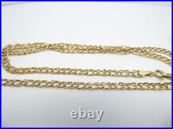 9ct Gold Curb Chain Double Link Hallmarked 3 grams 18'' with gift box