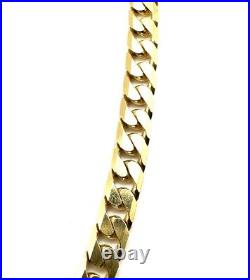 9ct Gold Curb Chain Heavy Solid Gold Curb Chain 22 Inch Men's Curb Chain For Him