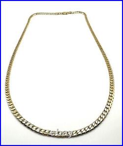 9ct Gold Curb Chain Heavy Solid Gold Curb Chain 22 Inch Men's Curb Chain For Him