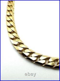 9ct Gold Curb Chain Heavy Solid Gold Curb Chain 22 Inch Men's Curb Chain For Him