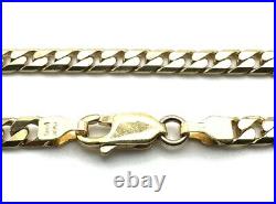 9ct Gold Curb Chain Heavy Solid Gold Curb Chain 22 Inch Men's Curb Chain For Him